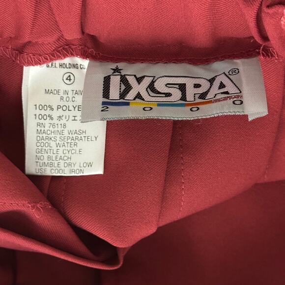 Y2K Vintage IXSPA Skirt Womens 4 Red Pleated Preppy Tennis Golf Mini A-Line - Picture 3 of 3